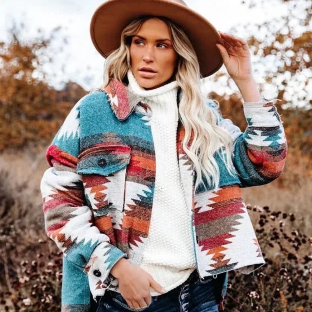 LA MIEL Aztec Shirt Jacket